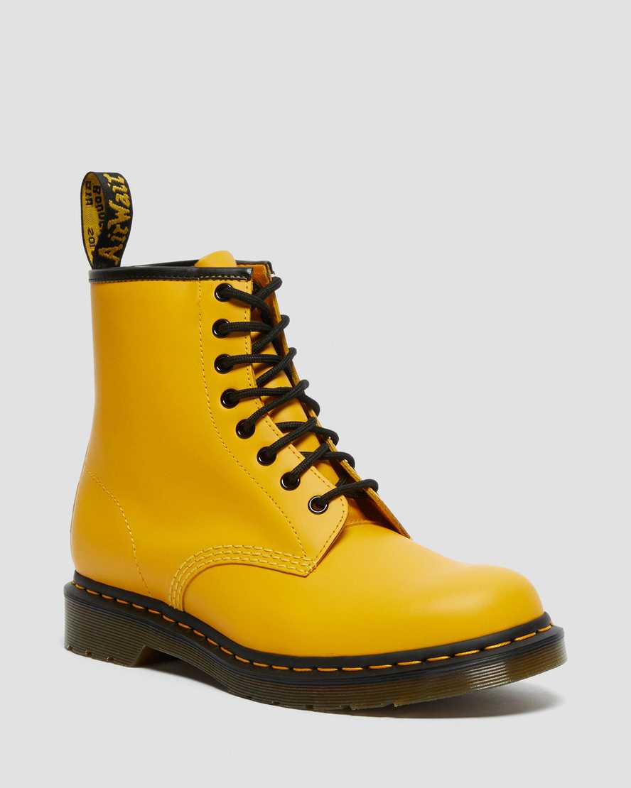 Dr. Martens 1460 Smooth Nahka Miesten Nauhalliset Nilkkurit - Keltainen Nilkkurit [715-FTYSEG]